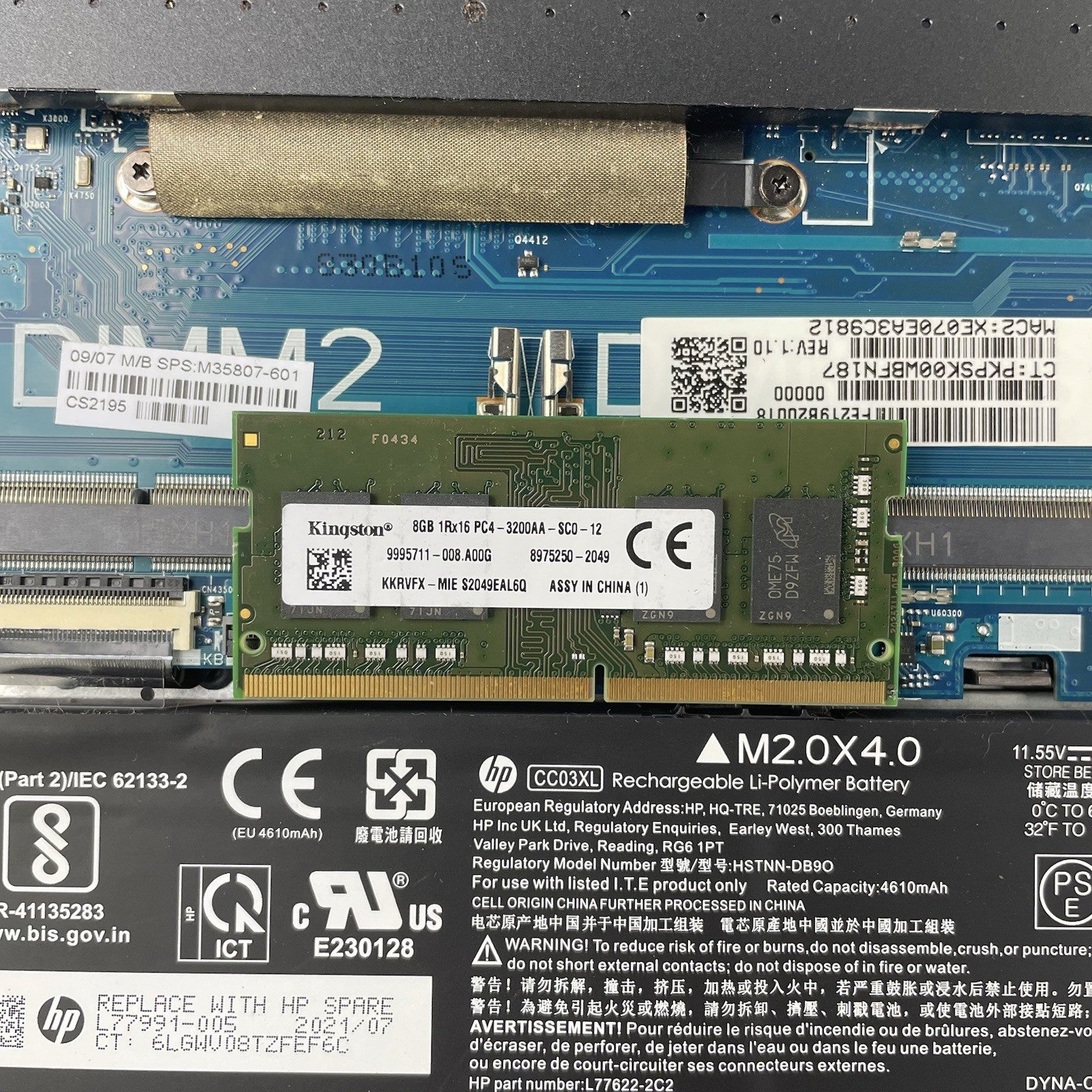 HP EliteBook 850 G8 15.6" i5-1145G7 1.60 GHz 8 GB RAM No SSD/OS/AC - Missing Key20