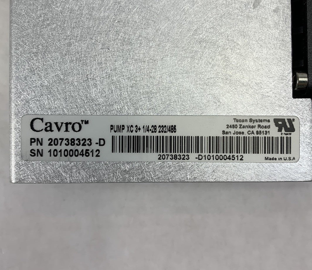 Tecan Cavro Pump X callibur 20738323 PUMP XC 3+ 1/4-28 232/485 Syringe Pump