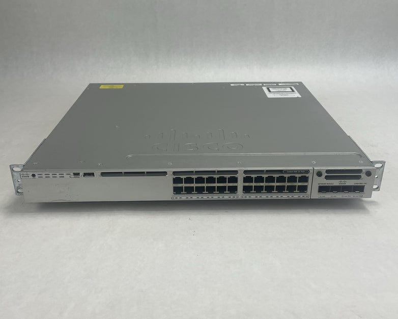 Cisco WS-C3850-24P-S V03 Switch 24-Port Gigabit PoE+ w/ 2x PSU Tested & Reset