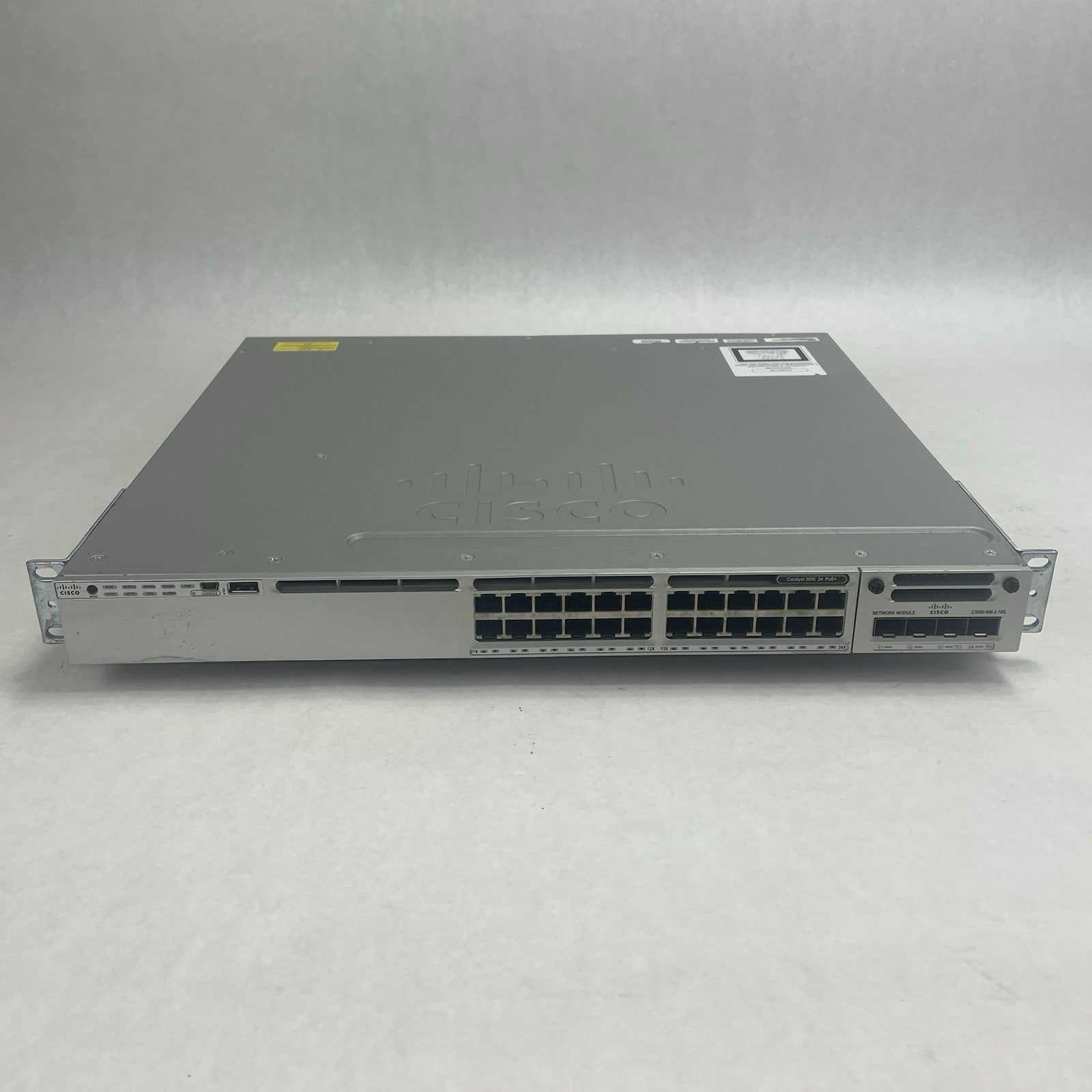 Cisco WS-C3850-24P-S V03 Switch 24-Port Gigabit PoE+ w/ 2x PSU Tested & Reset1