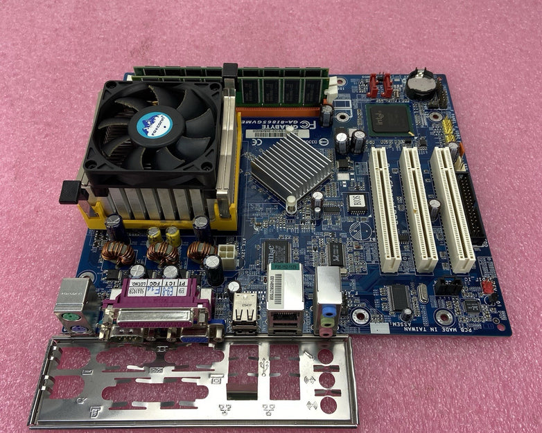 Gigabyte GA-8I865GVME Motherboard Intel Pentium 4 2.66GHz 1.48GB RAM w/IO Shield