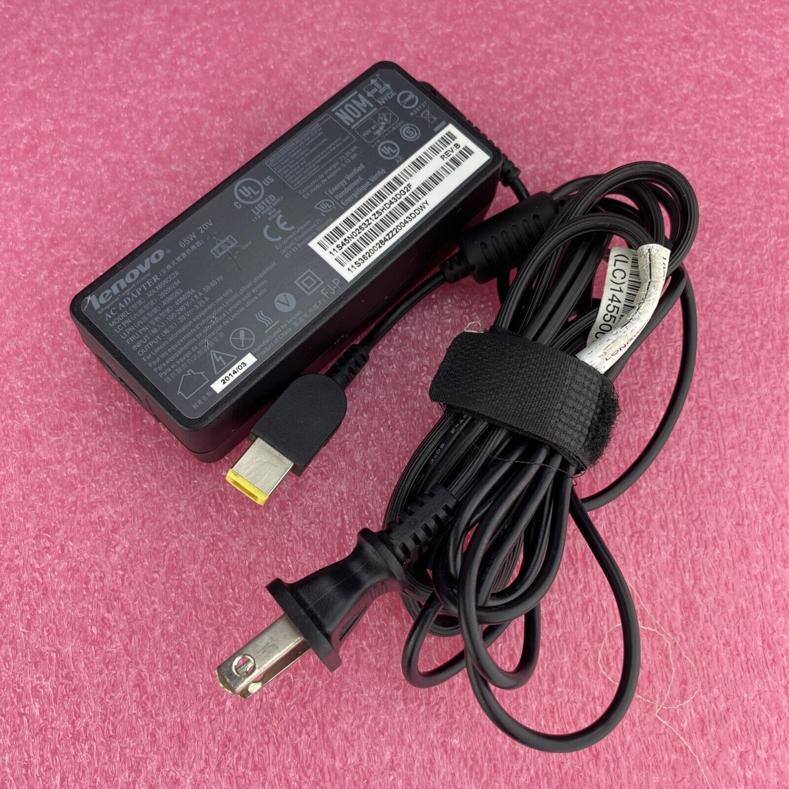 Lenovo ADLX65NCC2A ThinkPad Series 20V 3.25A 65W AC Power Adapter Slim Connector