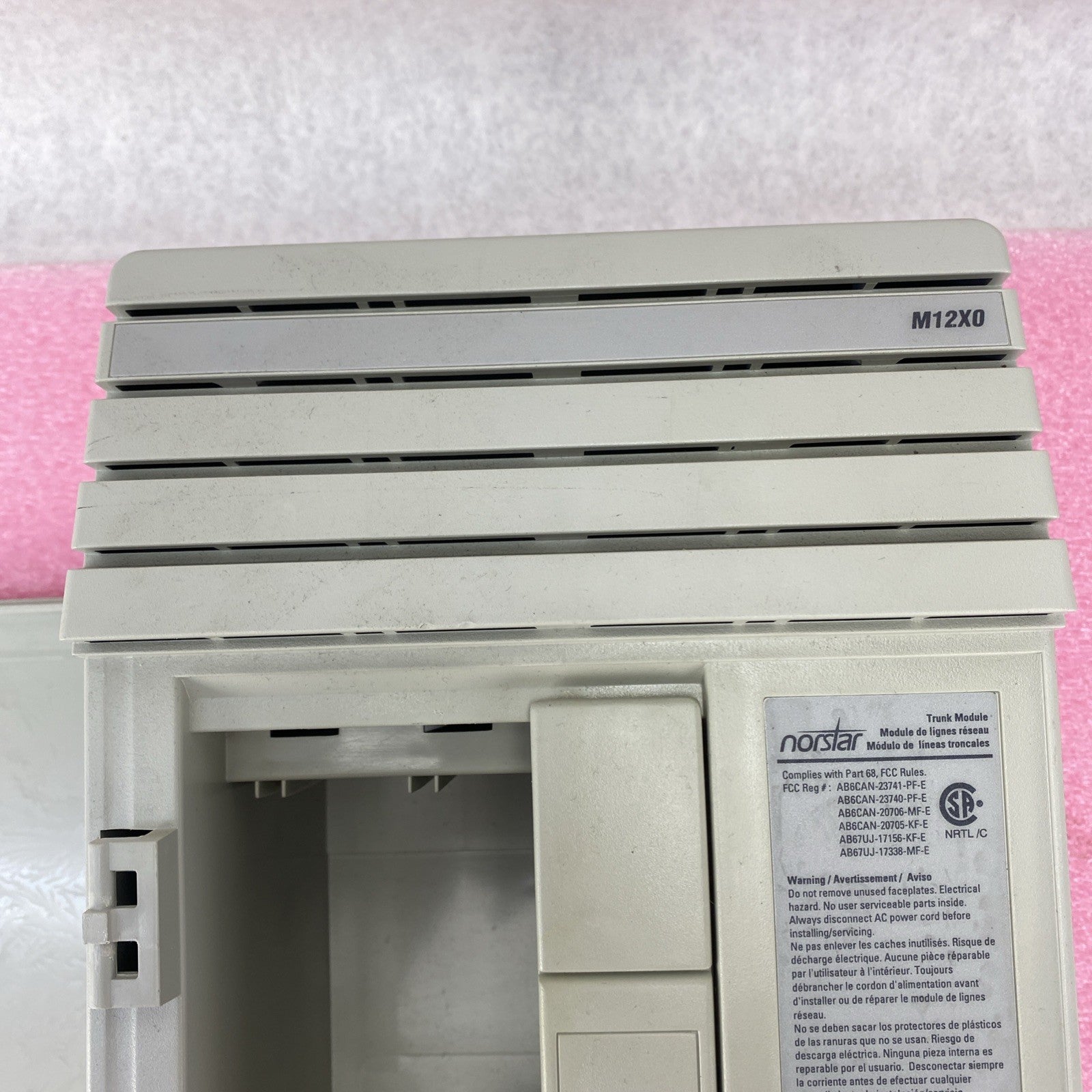 Norstar M12X0 Copper Trunk Module Broken Cover Hinges9