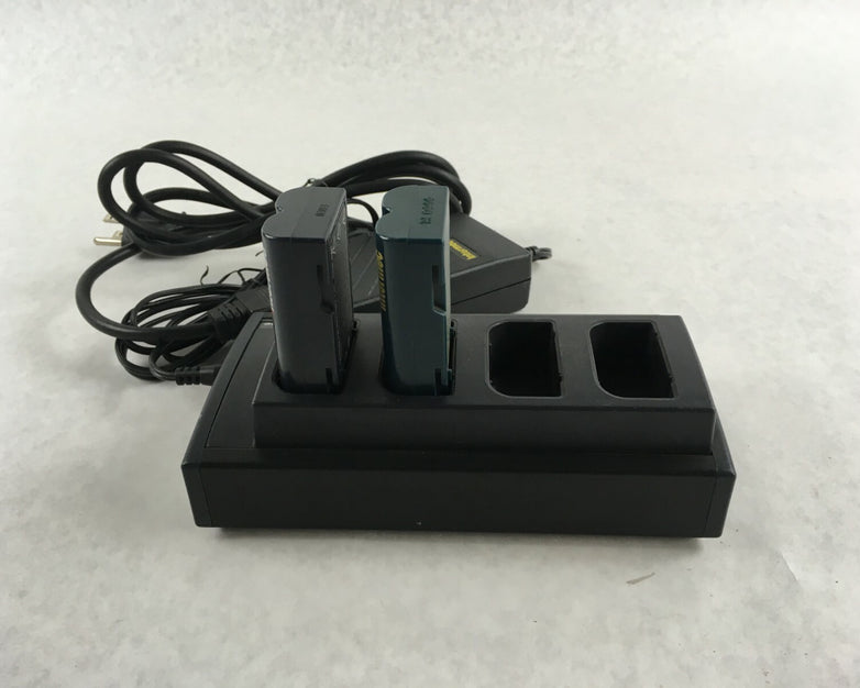 Intermec Z2400 4 Bay Four Slot Battery Charger Charging With 2 7.4V Batteries
