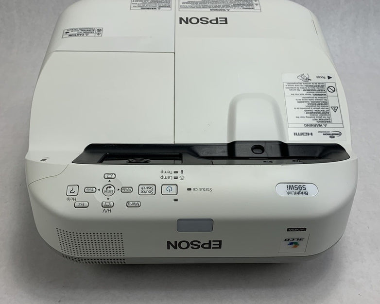 Epson H599A BrightLink 595Wi LCD Lamp Projector 1351 Lamp Hours No Remote