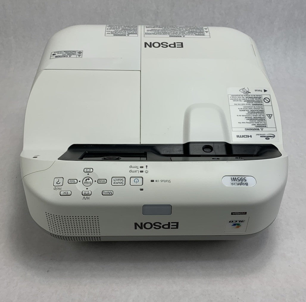Epson H599A BrightLink 595Wi LCD Lamp Projector 1351 Lamp Hours No Remote3