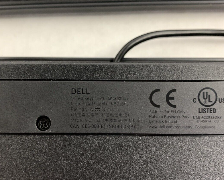 Lot of 5 Dell KB216 Wired Keyboard Black