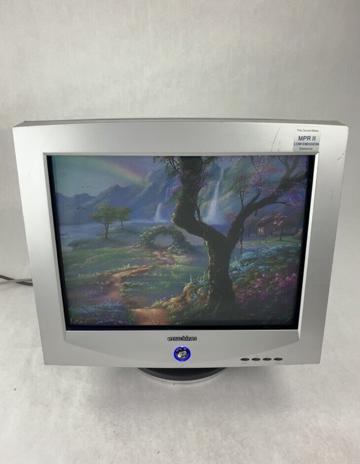 Vintage eMachines eView 17f3 786N CRT VGA Computer Monitor Retro Gaming Tested