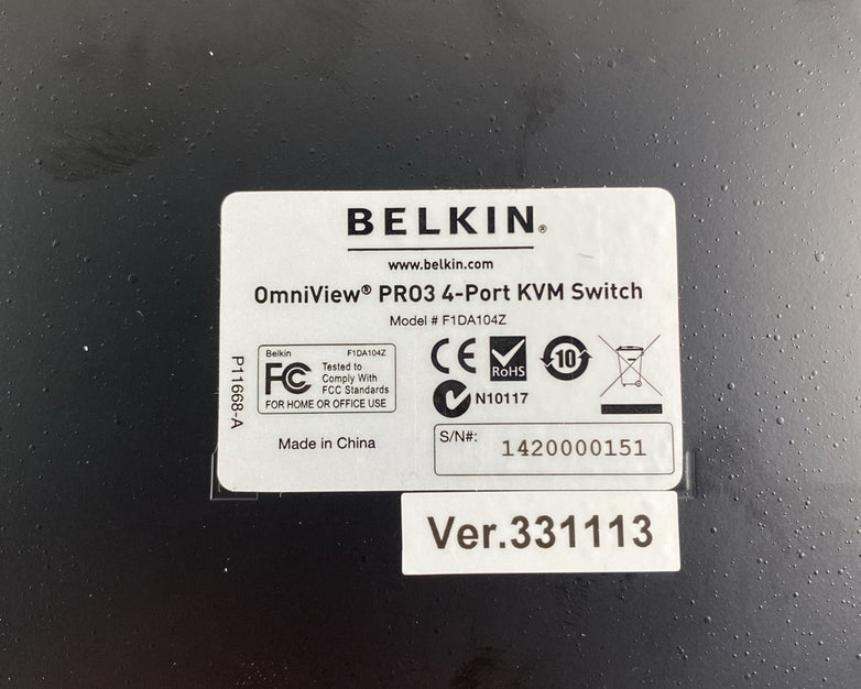 Belkin F1DA104Z OmniView Pro3 4-port KVM Switch