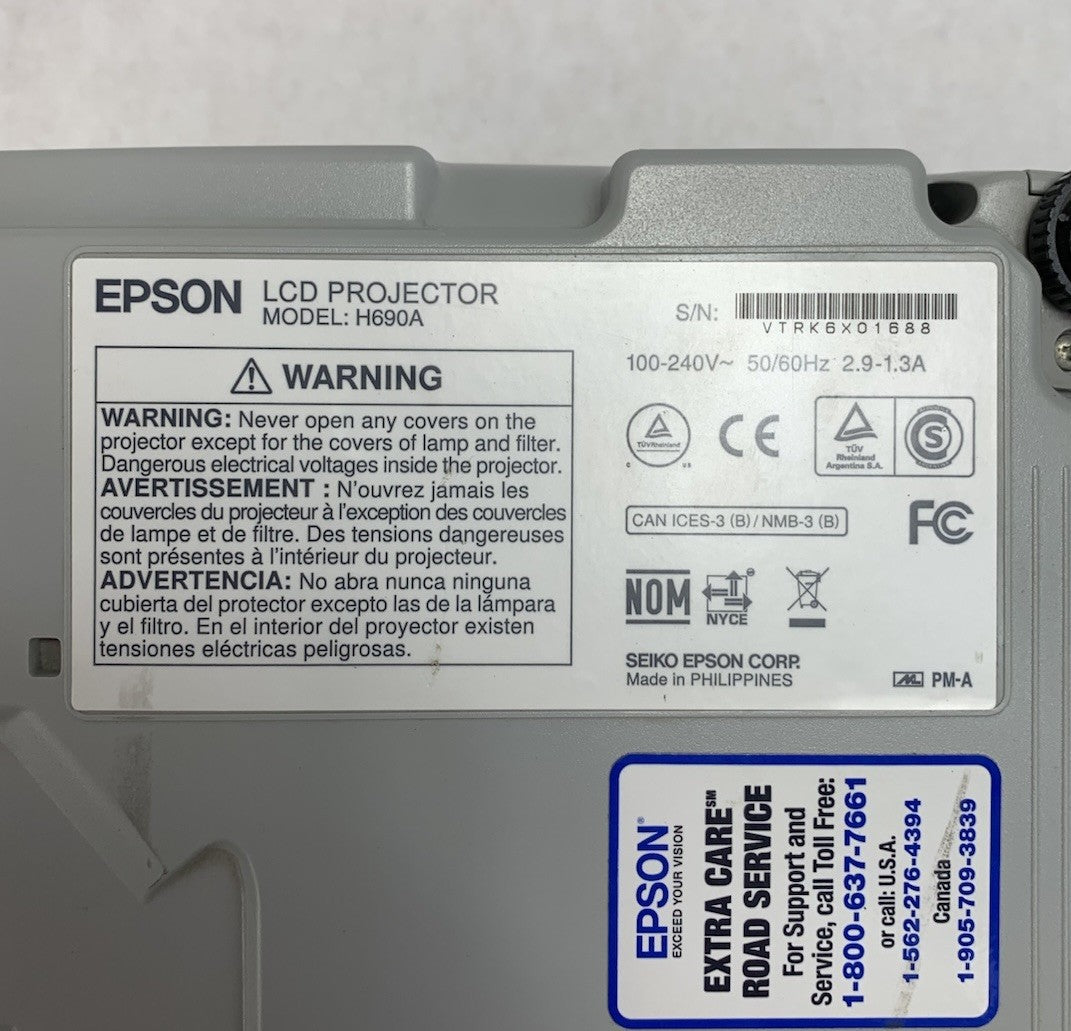 Epson PowerLite W29 H690A LCD Lamp Projector 155 Lamp Hours - No Remote8