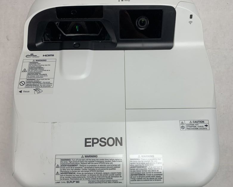 Epson BrightLink 595Wi H599A LCD Lamp Projector 1221 Lamp Hours - No Remote