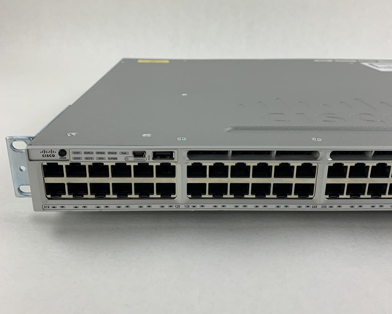 Cisco WS-C3850-48P-S 48 Port POE+  Tested Reset Gigabit Switch 1x Power Supply