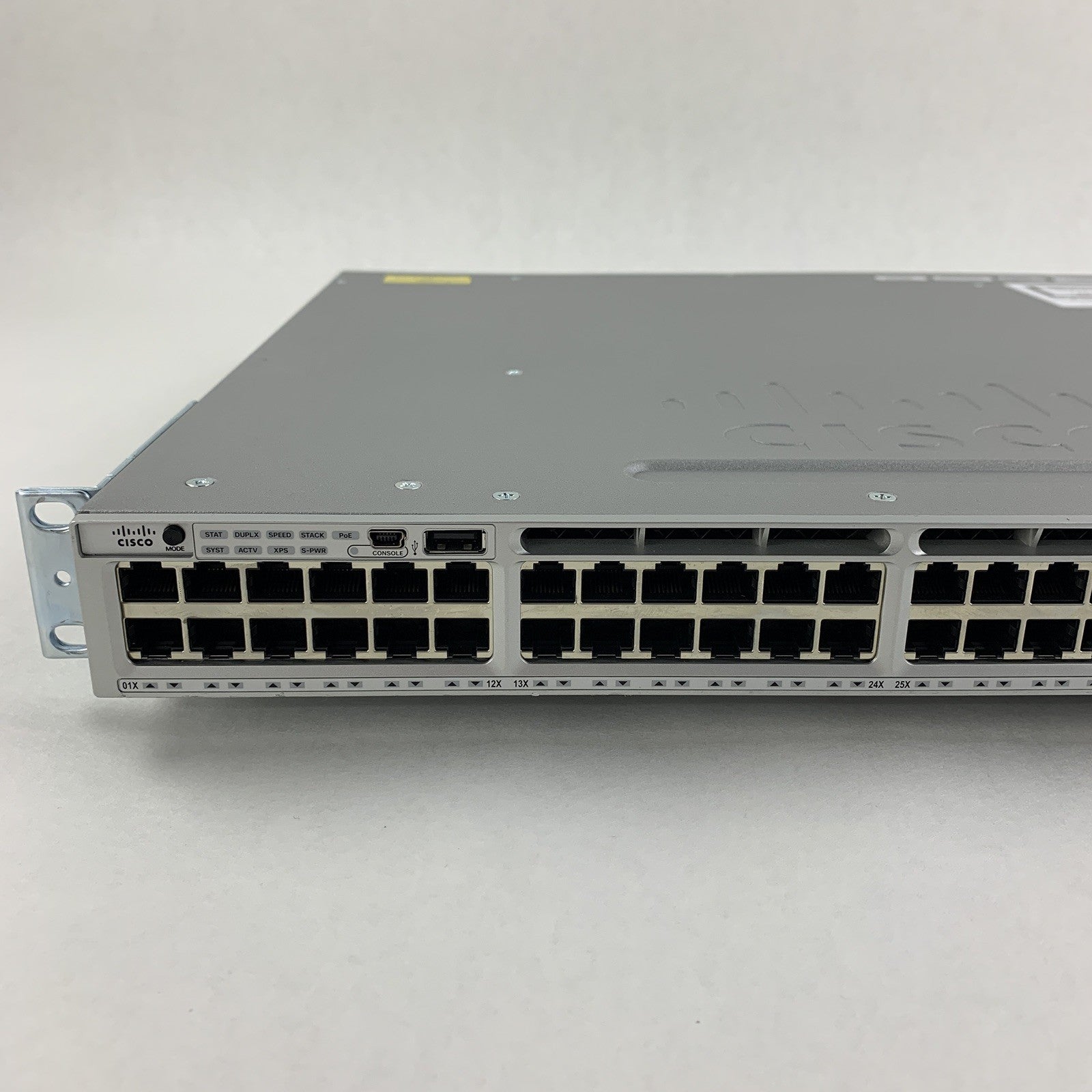 Cisco WS-C3850-48P-S 48 Port POE+  Tested Reset Gigabit Switch 1x Power Supply