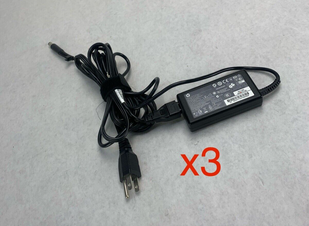 Lot of 3 HP HSTNN-LA35 AC Adapter 696697-001 45W 19.5V