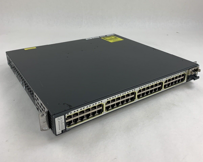 Cisco WS-C3750E-48TD-S V01 48-Port Gigabit Switch Tested Reset