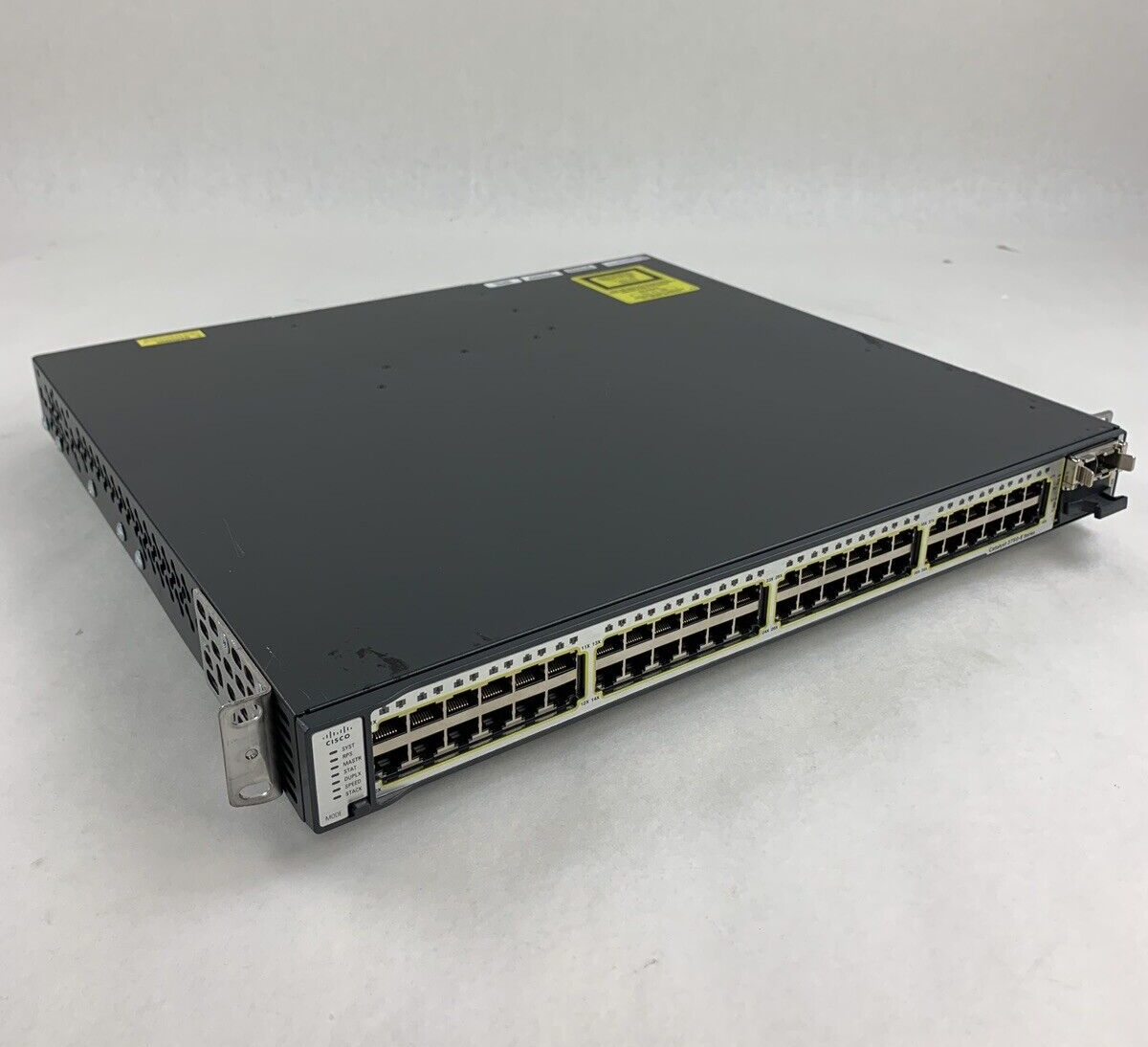 Cisco WS-C3750E-48TD-S V01 48-Port Gigabit Switch Tested Reset