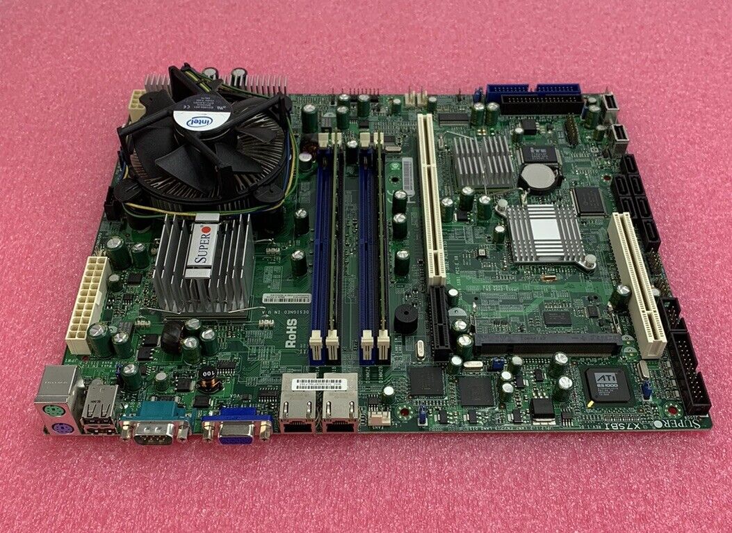 SuperMicro X7SBI Motherboard Intel Core 2 Quad Q9300 2.5GHz 4GB RAM w/ Shield