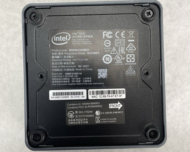 Intel NUC Micro NUC8BEK Core i5-8259U 2.30 GHz 16 GB Ram No SSD No OS