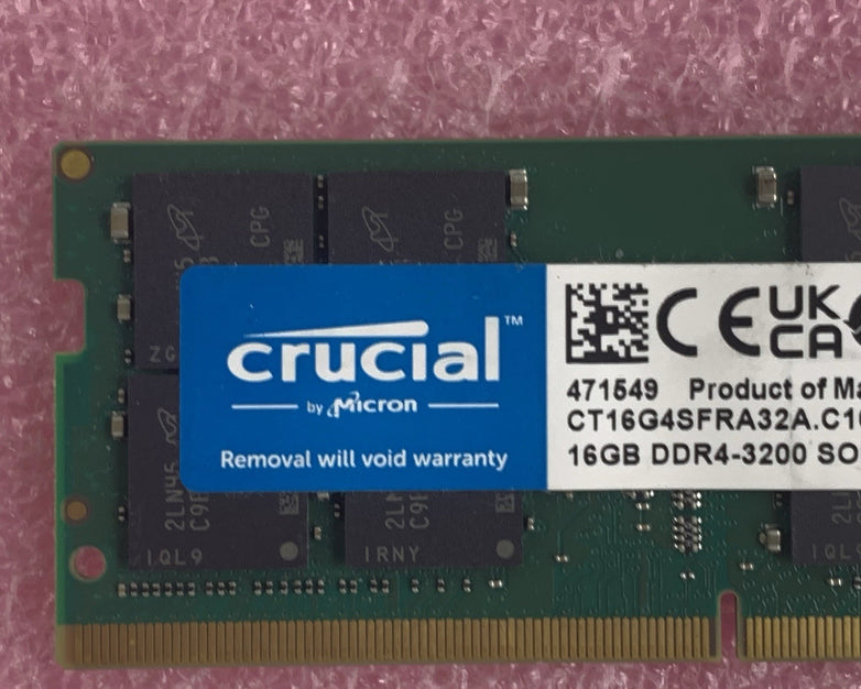 Crucial CT16G4SFRA32A.C16FN 16 GB DDR4-3200 SO-DIMM Laptop Ram Memory