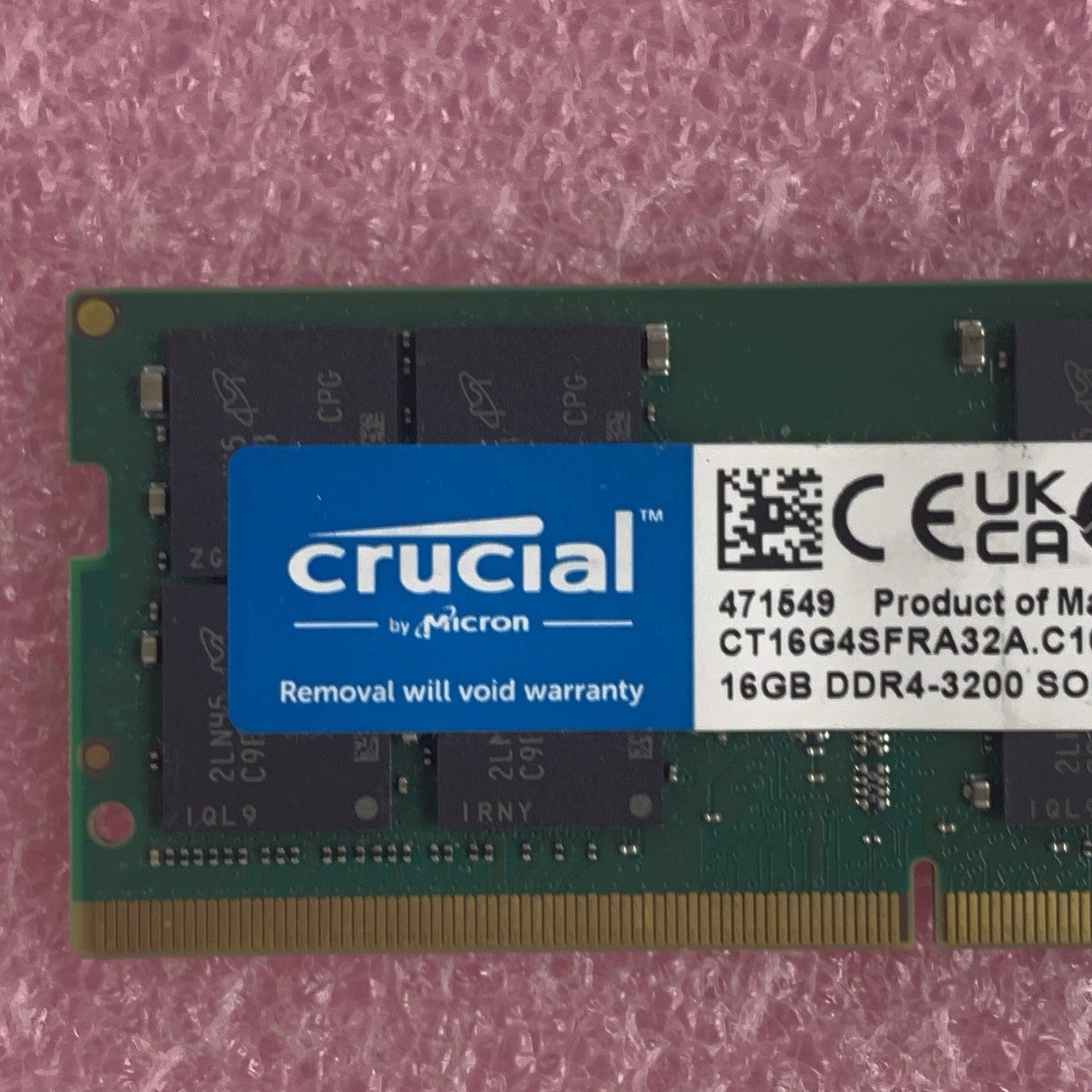 Crucial CT16G4SFRA32A.C16FN 16 GB DDR4-3200 SO-DIMM Laptop Ram Memory3