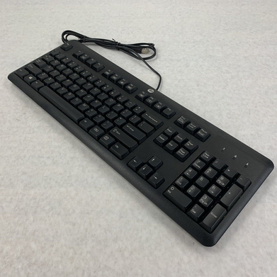 OEM Genuine HP Computer PC Desktop USB Slim US Keyboard Black KB57211 - Untested