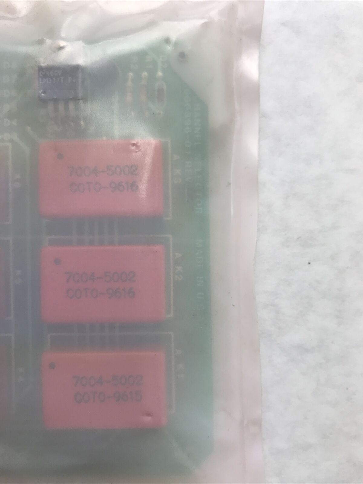 6 Channel Selector MC000396-01 Rev E Card (Lot of 9)
