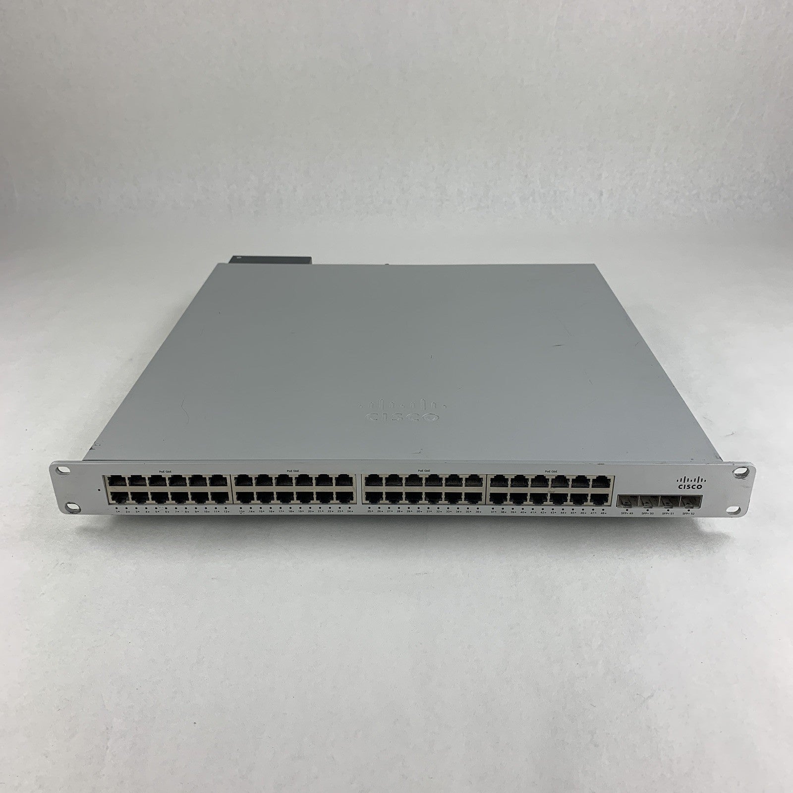 Cisco Meraki MS350-48FP-HW 48-Port PoE+ Ethernet Switch Tested Reset Port 25 Bad
