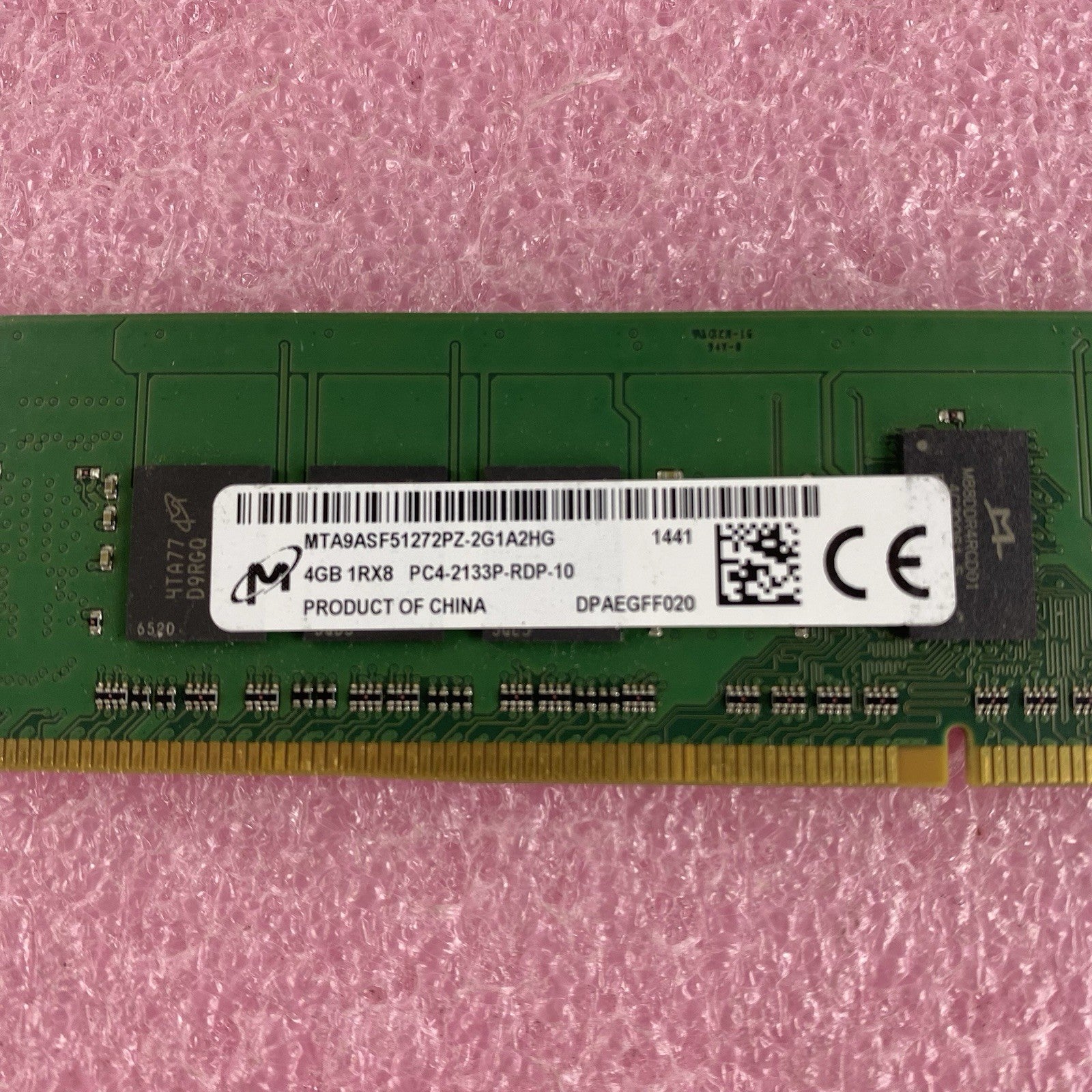 Micron MTA9ASF51272PZ-2G1A2HG 4GB 1RX8 PC4-2133P-RDP-10 Laptop Memory Ram Lot X32