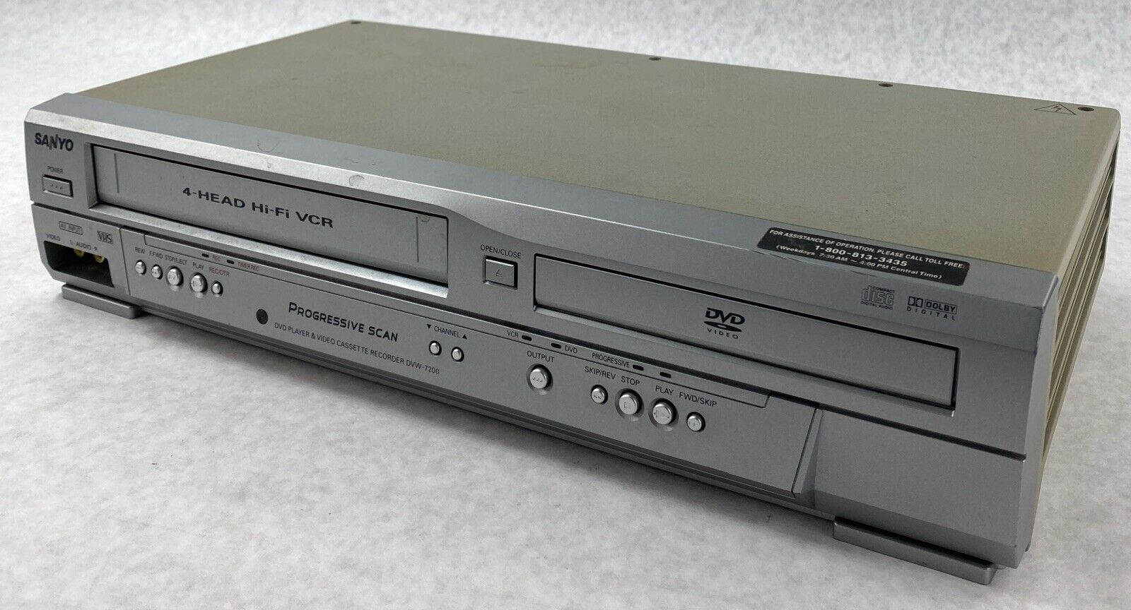 Sanyo DVW-7200 DVD VCR Combo VHS Player Partially Working BAD VCR DVD ONLY