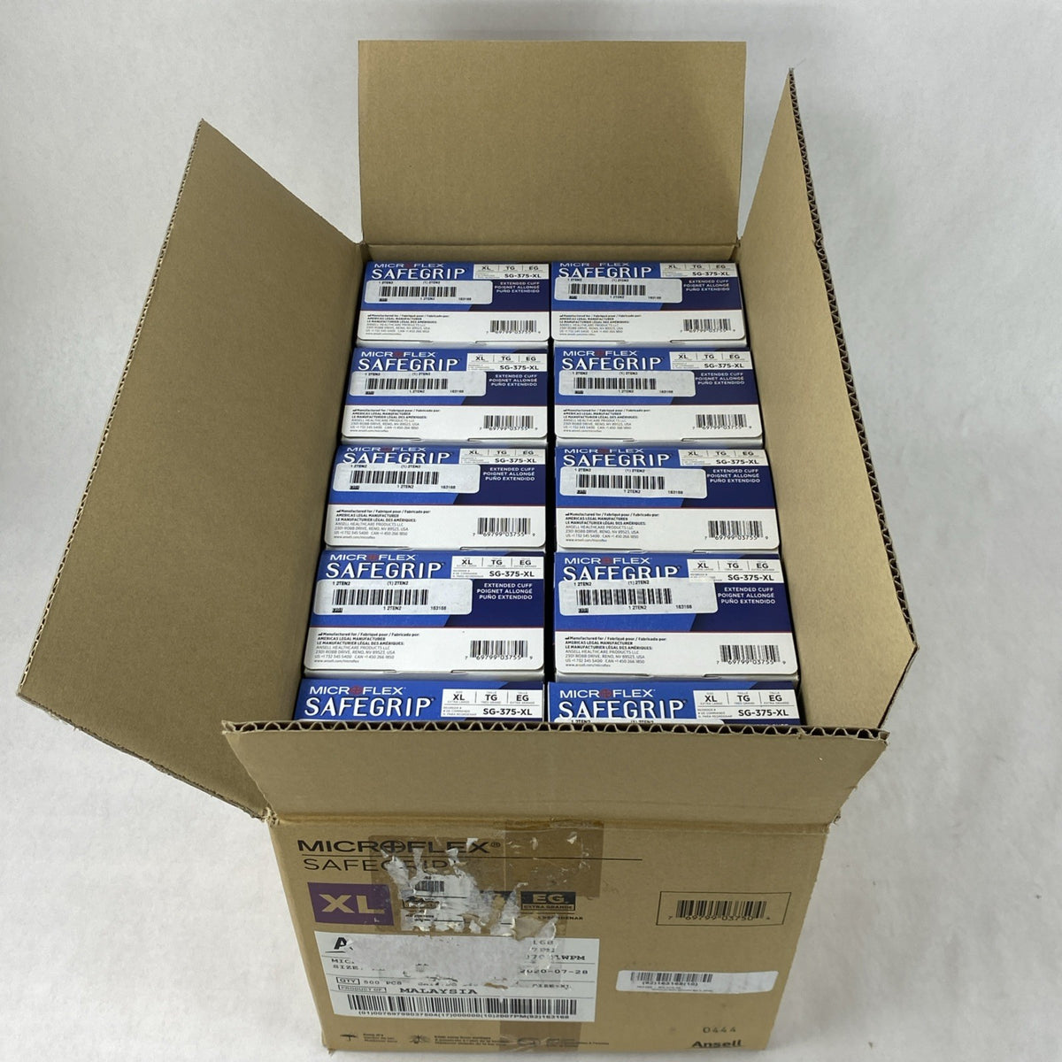 Ansell Microflex SafeGrip SG-375-XL Latex Exam Gloves Extra Large - 500 Count4