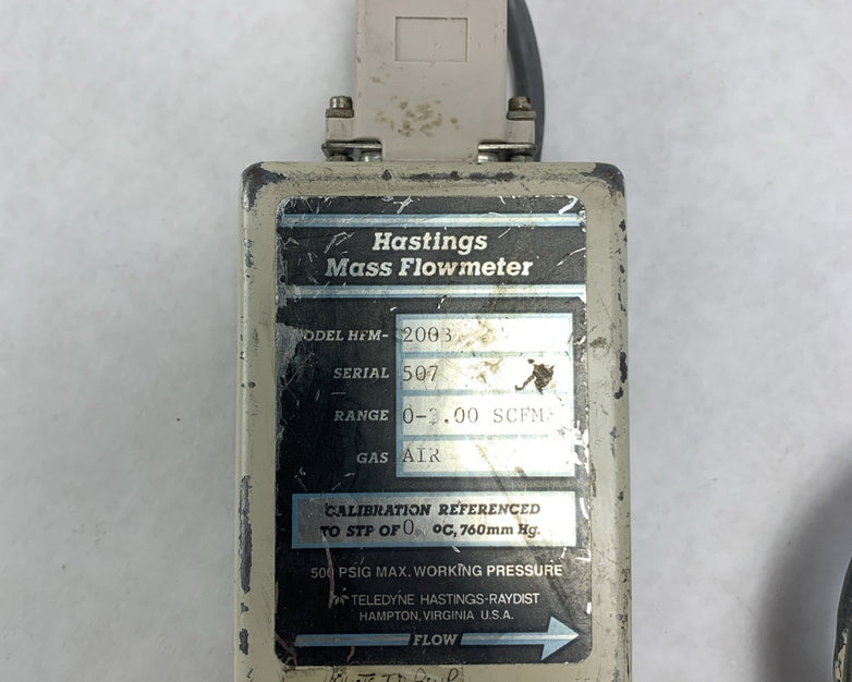 Hastings Mass Flowmeter HFM 200B + Hastings Laminar Flow Element + Fittings Used