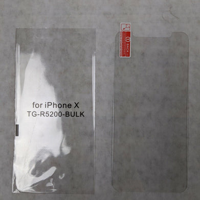 Unbranded Screen Protector for iPhone X TG-R5200-BULK (Lot of 2)