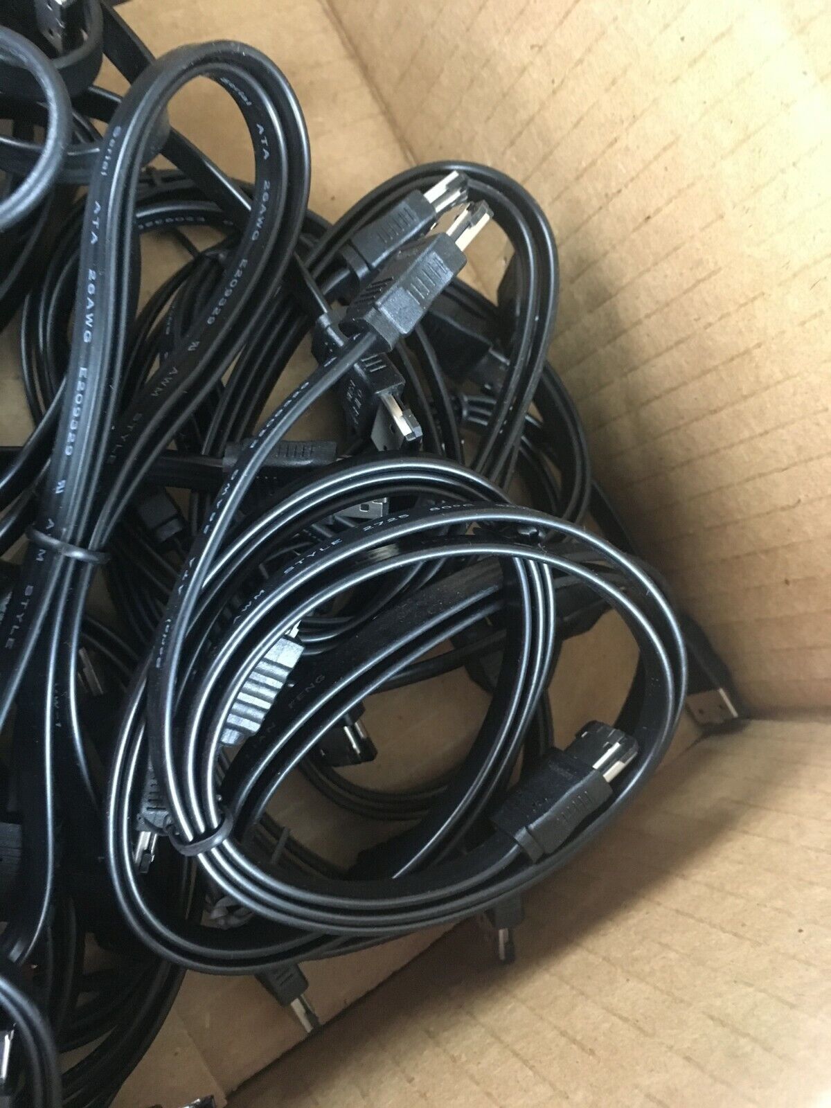 Crimping 2 FT eSATA External Serial ATA Data Hard Drive Cable Black Lot of 42