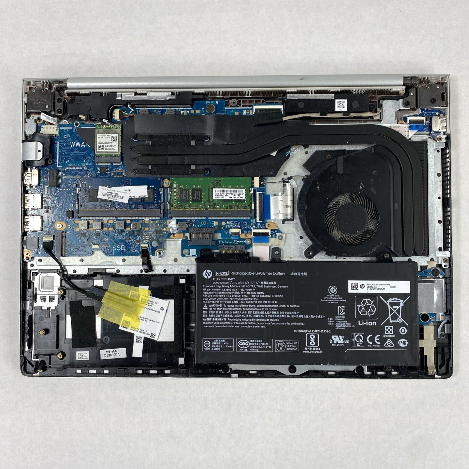 HP ProBook 450 G7 Intel Core i5-10210U 1.60 GHz 16GB RAM 15.6" No SSD No OS