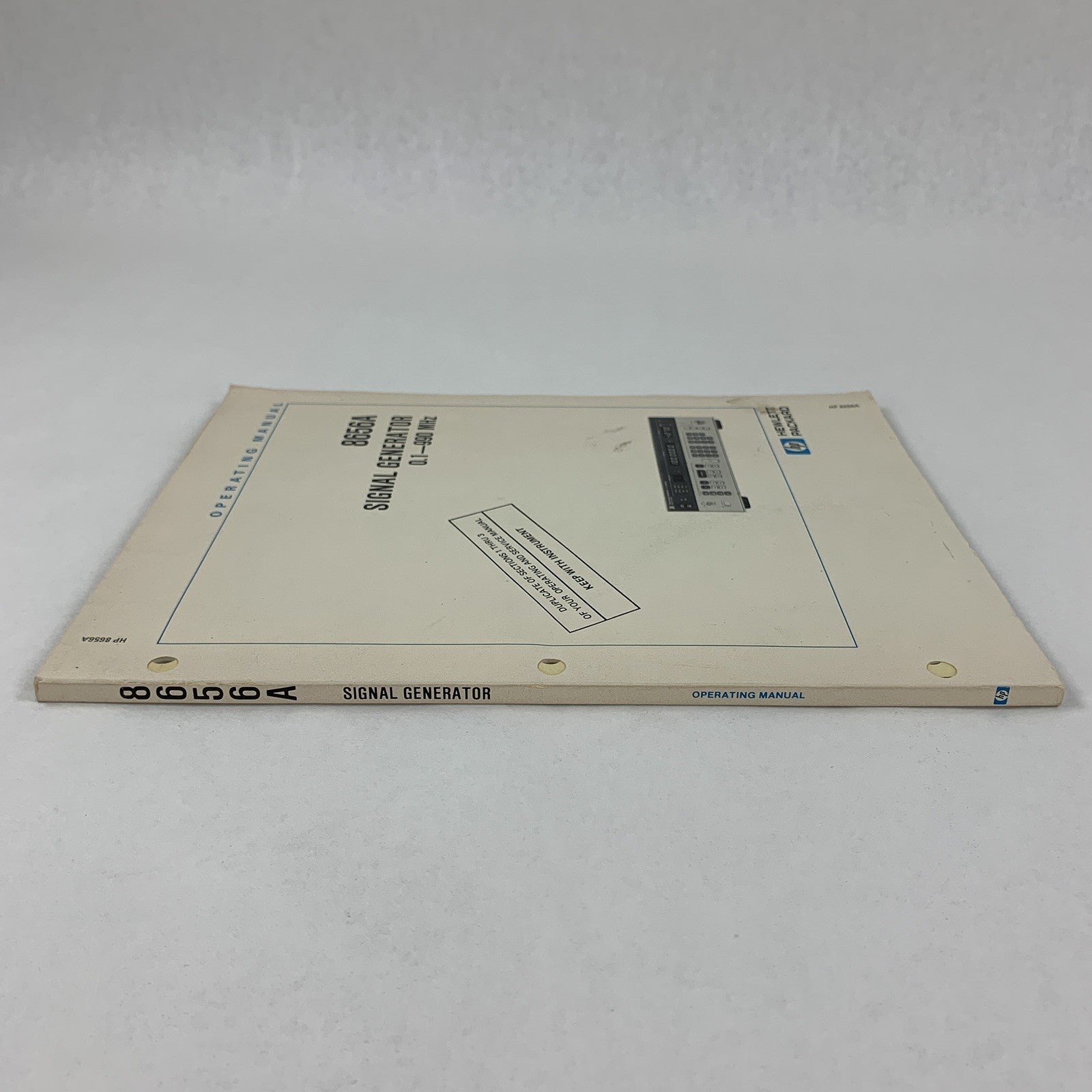 HP 8656A Signal Generator Operating Manual 0.1-990 MHZ