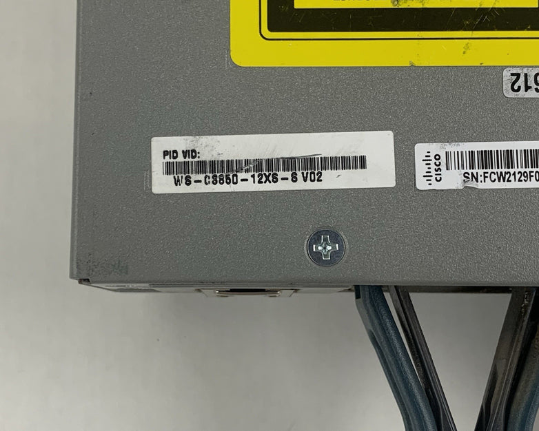 Cisco WS-C3850-12XS-S 12-Port SFP+ 10Gb Managed Switch Tested Reset 1xPSU