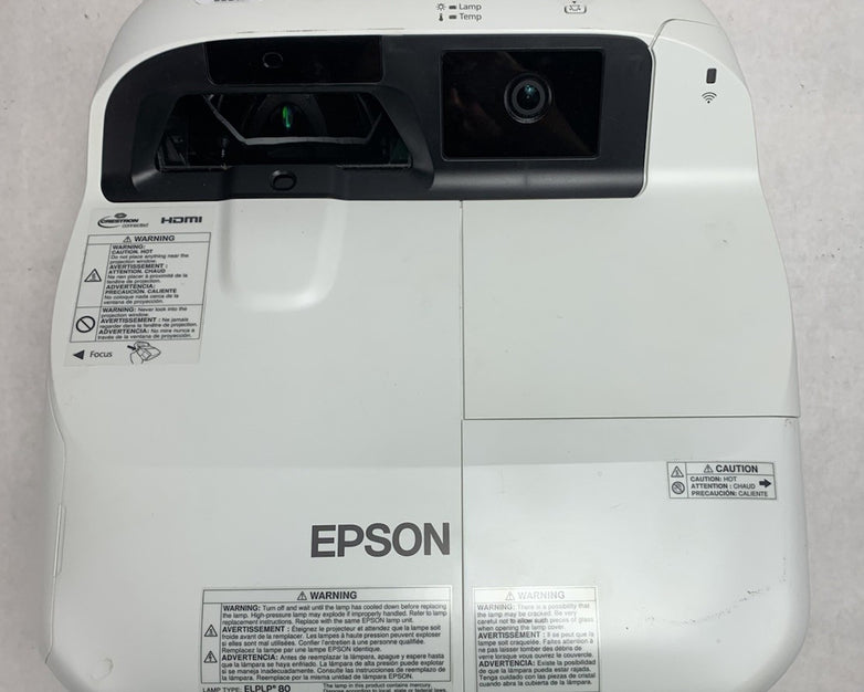 Epson BrightLink 595Wi H599A LCD Lamp Projector 1764 Lamp Hours - No Remote
