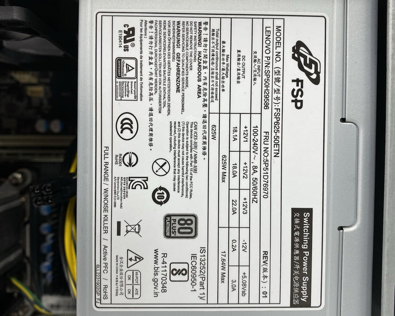 Lenovo ThinkCentre P520c MT Xeon W-2223 3.6GHz 16GB RAM No HDD/OS No Video Card