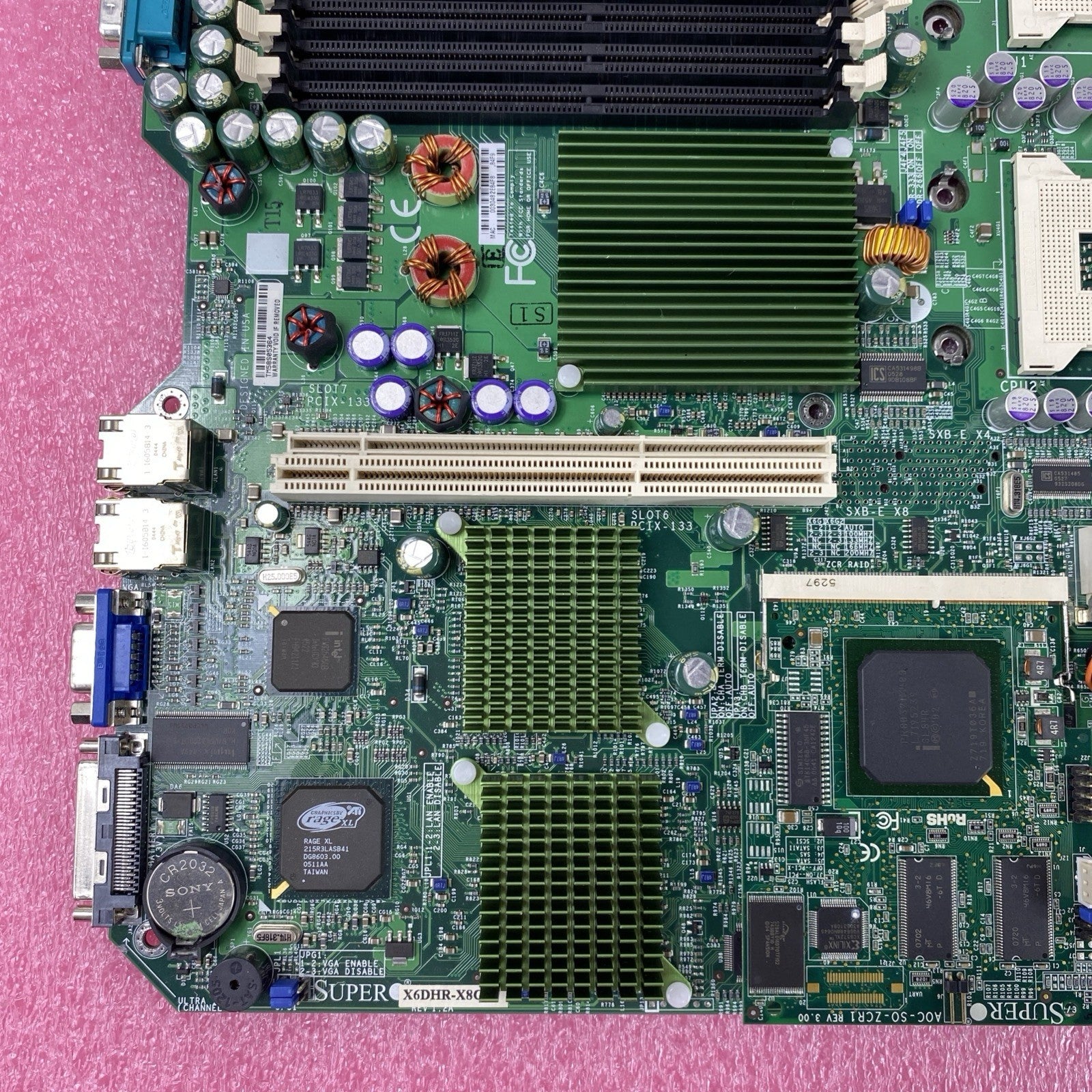 Supermicro X6DHR-X8G Motherboard 4GB RAM No CPU No Shield