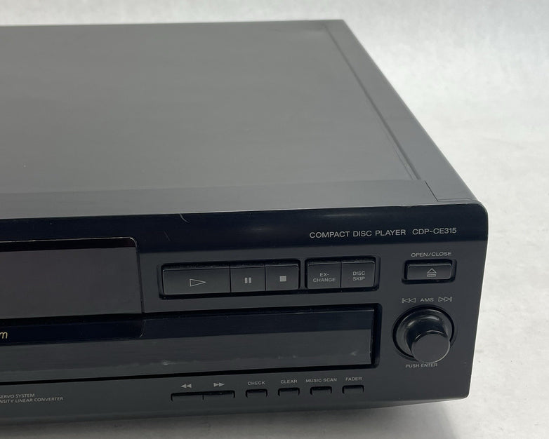 Sony CDP-CE315 5 Disc Changer CD Player Tested Plays No Screen
