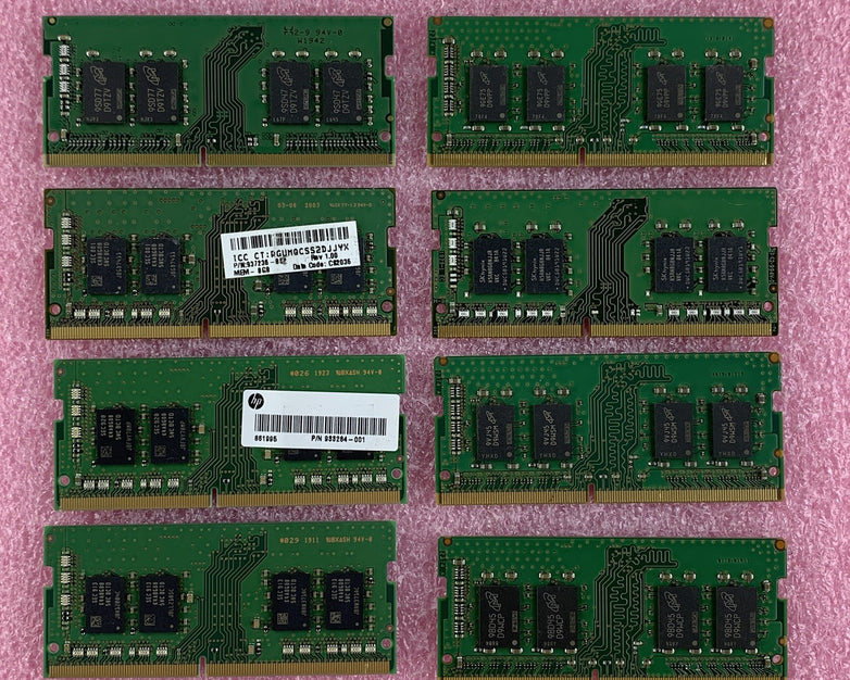 SK Hynix Micron Samsung Kingston 8 GB 1Rx8 PC4-2666V Memory Ram Mixed Lot of 8x
