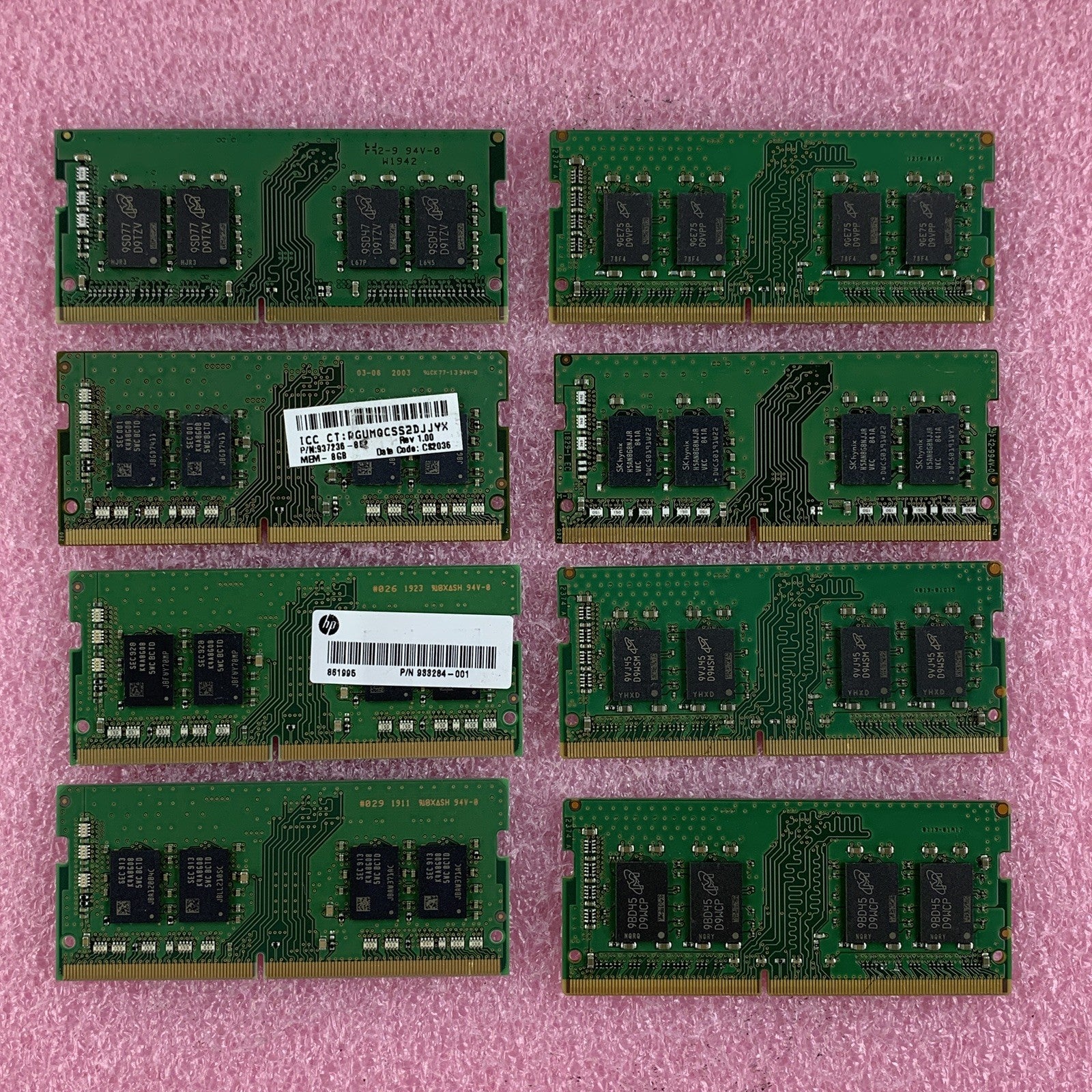 SK Hynix Micron Samsung Kingston 8 GB 1Rx8 PC4-2666V Memory Ram Mixed Lot of 8x