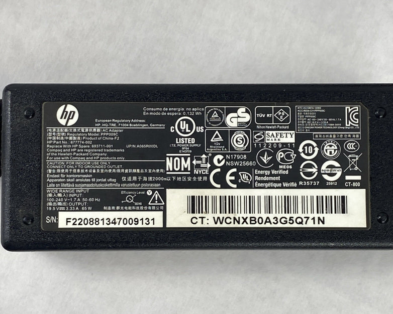 HP PPP009C 65W 19.5V 3.33A 7.4mm Barrel Charger AC Adapter (Lot of 8)