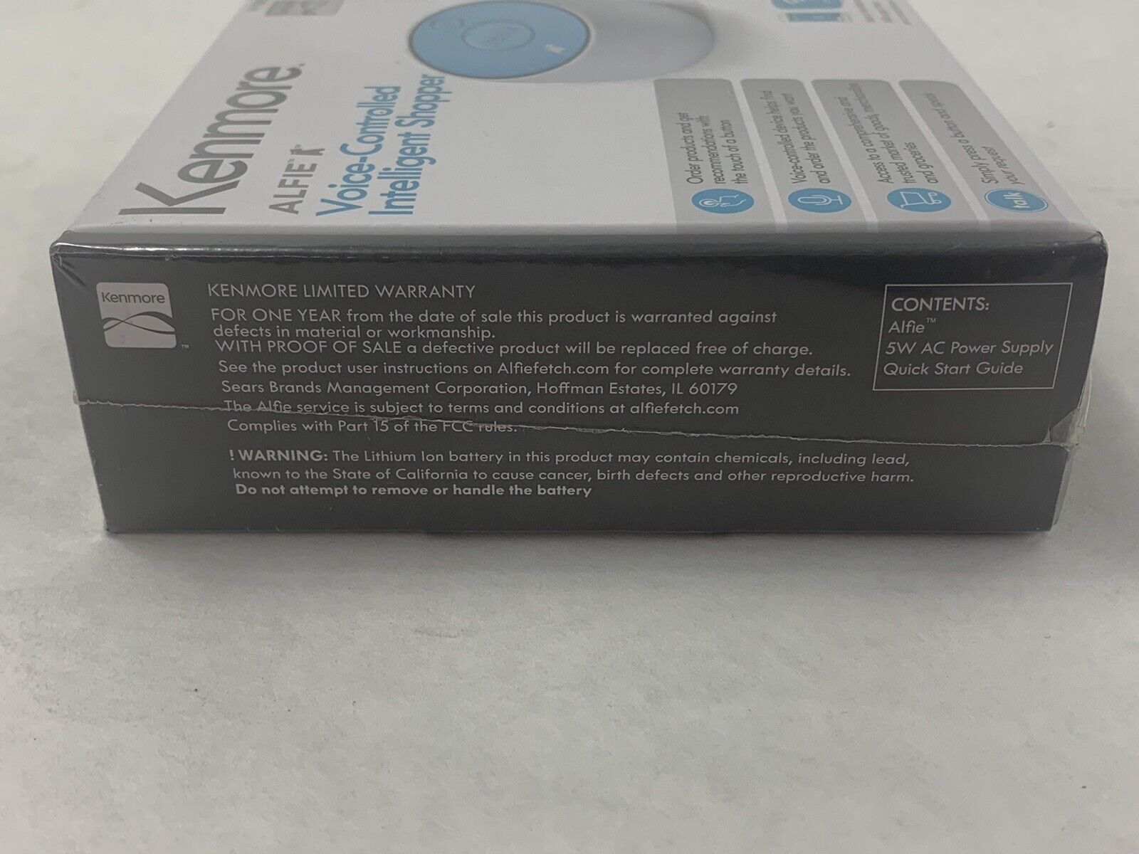 Kenmore Alfie Voice-Controlled Intelligent Shopper 11000 NIB Sealed