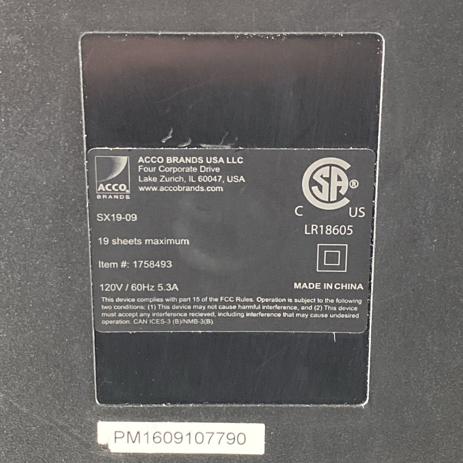 Swingline SX19-09 Super Cross-Cut Jam Free Shredder SWI1758493