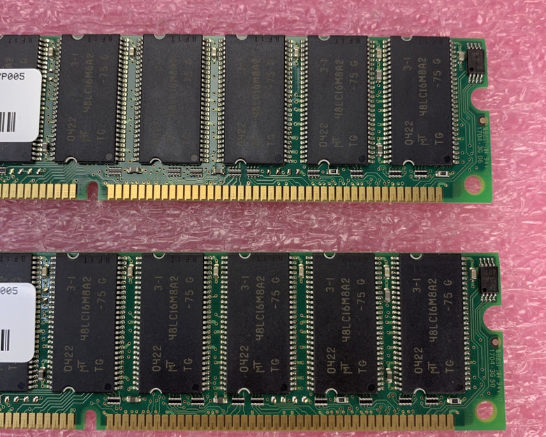 Micron 256MB SDR SDRAM PC-100 Server RAM MT18LSDT3272AG10EG3 - Lot of 2