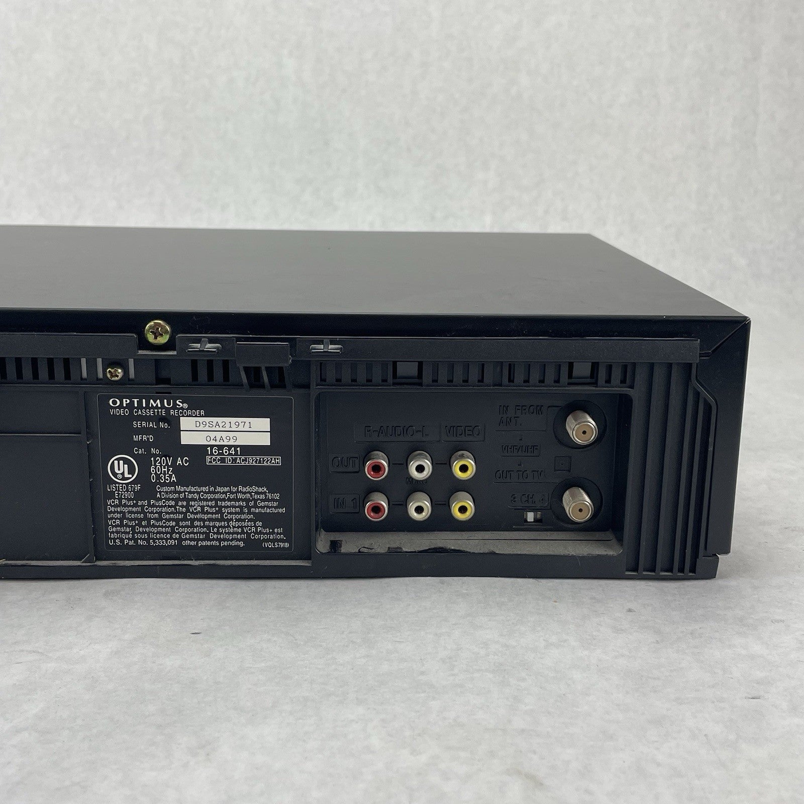 Optimus 201 VCR 4-Head HiFi VHS Player Recorder No Remote Tested7