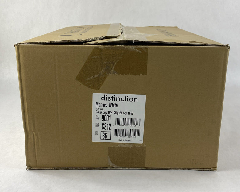 Steelite Distinction C312 Soup Cup Unhandled 28.5cl 10oz Monaco White 36ct./Case