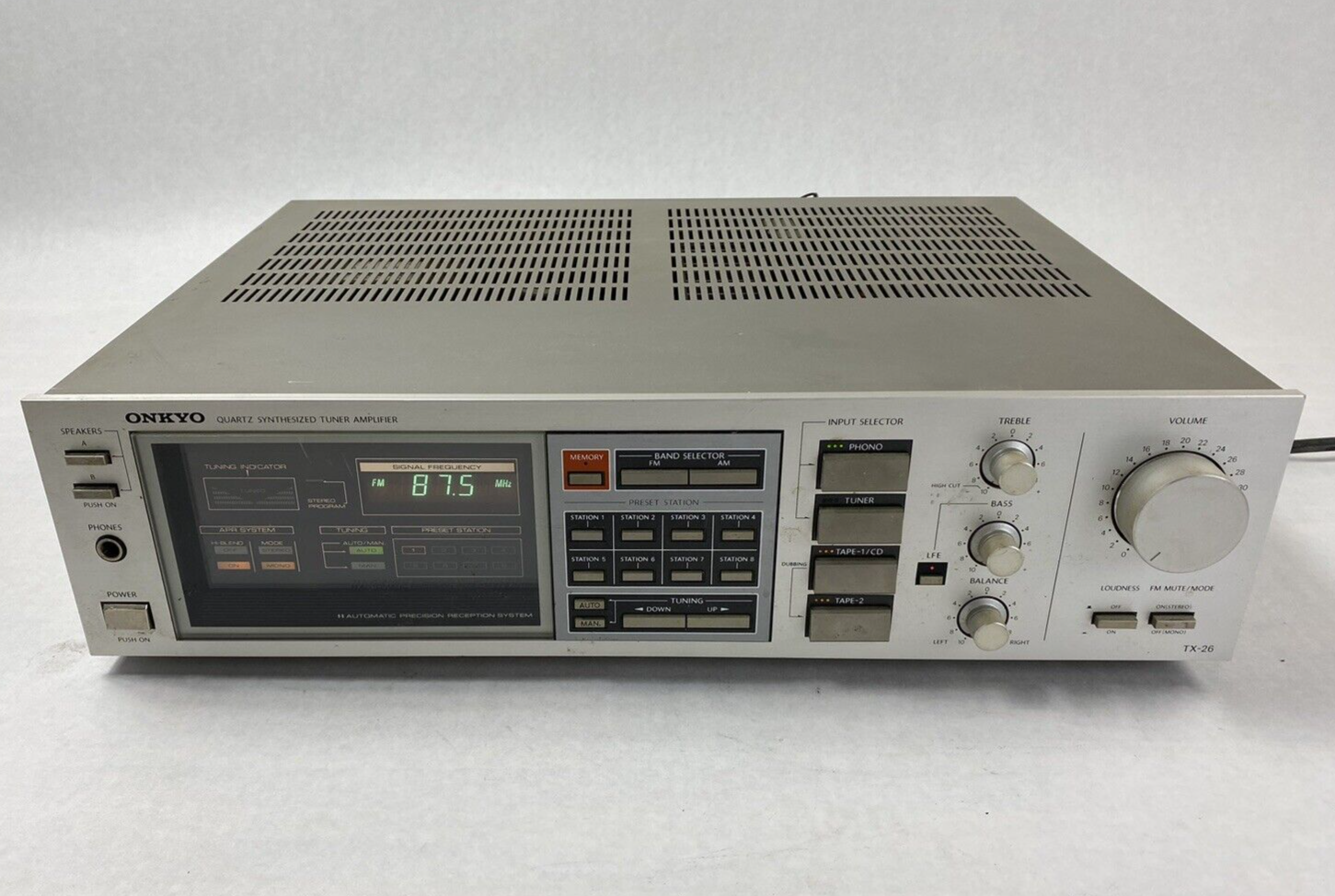 Vintage Onkyo Model TX-26 Quartz Synthesized Tuner Amplifier Vintage Onkyo Model TX-26 Quartz Synthesized Tuner Amplifier