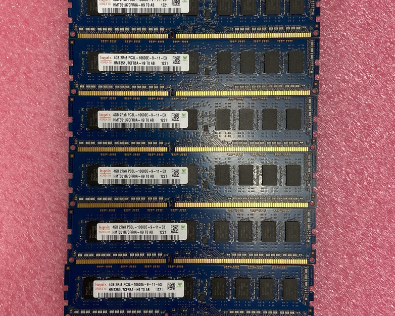Hynix 4GB 2Rx8 PC3L-1600E-9-11-E3 HMT351U7CFR8A-H9 T0 AB Kit of 24GB